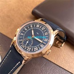 Men's Watches Pateksphilipes Watches Complex Function Chronometer Series 5224R-001 Blue Disc 18K Rose Gold Business Dress Automatic Mechanical Mens WatchFUN JU9A