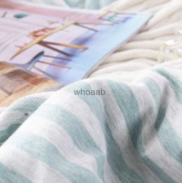 Comforters sets Tianzhu cotton washed cotton summer cool quilt knitted air conditioner quilt striped single double quilt YQ240313