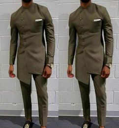 Vintage African Clothing For Men Men039s Long Wedding Suit Men Attire Groom039s Suit Slim Blazers Fit Mens Coat Jacket Pant2794858