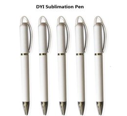 Sublimation Blank Ballpoint Pen White DIY Advertising Business Heat Transfer Printing T2I533915347586