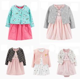 baby girl long sleeve Cardigan Coatdress clothing fashion toddler girls clothes newborn 2020 summer Cartoon unicorns outfit 10217308383