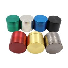 40mm 4 Layers Metal Tobacco Grinder Smoke Accessories Durable Zinc Alloy Pepper Pot Spice Manual Mill Crusher Grinders Herb Cutter Man Gift HW0206