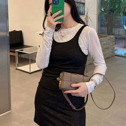 Discount Shops Niche High-end Woven Small Square Bag Mini Soft Cowhide Single Shoulder Underarm Womens Crossbody Mobile Phone