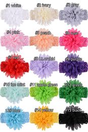 2019 Girls Headbands Bowknot Hair Accessories For Girls Infant Hair Band For Girls Headwear Chiffon Flower Baby Hair Band2717632