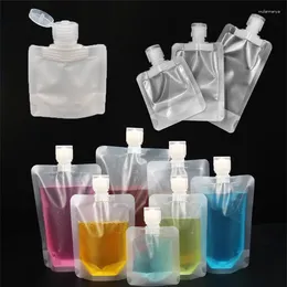 Storage Bottles 12/24pcs 20ml 30ml 50ml 100ml Lotion Makeup Packaging Bag Cosmetic Shampoo Suction Spout Pouch Empty Squeeze Travel Bottle