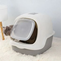 Boxes Cat Litter Box Deodorant Fully Enclosed Cat Toilet Semiclosed Cat Litter Box Pet Cat Faeces Basin High Fence Cat Litter Pot