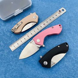 Camping Hunting Knives TACRAY Miniature Folding Blade G10 12 c27 Camping Pocket Knife Holder For Survival Tool 240315