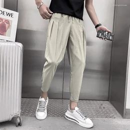 Men's Pants 2024 Autumn Fashion Trendy Sports Creative Multi- Street Cargo Style Cropped Loose Patchwork Sweatpants Men