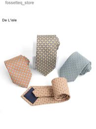 Neck Ties Fashion Style % Silk Necktie Mens Printed Kravat Gravatas Ties Ascot Tie Gifts For Men Cravat Coata Neck Tie L240313