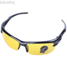 Cycling Sunglasses black frame yellow Night Vision sheet outdoor equipment ldd240313