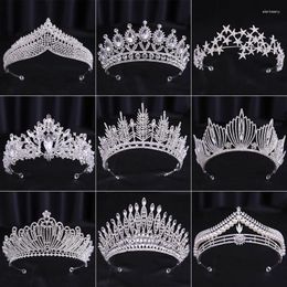 Hair Clips Itacazzo Bridal Wedding Ornament Silver-color Crystal Crown Alloy Women's Fashion High End Atmosphere