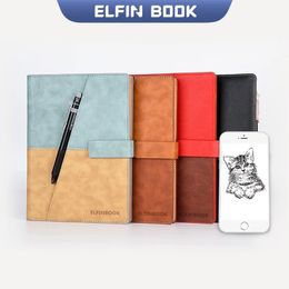 Elfin book X Endless Smart Paper Notebook Repeatable Scratchable App Backup Office Business Student Record Memo Notepad 240311