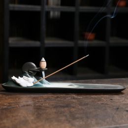 Burners Rowing Line Incense Table Back Flowing Incense Diffuser Aromatherapy Ornament Incense Holder Home Buddhism Decoration