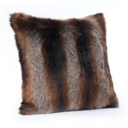 Cushion Grey and brown rabbit fur Throw Pillow Couch Cushions Cushion Child Elastic Cover For Sofa Throw Pillow
