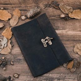 Cowhide Leather Notebook Manual Painting Diary TN Hand Account Book