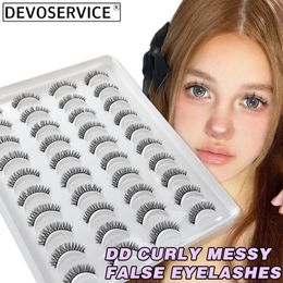 Wholesale 20Pairs 3D Mink Eyelashes Natural Thick False Light Weight Wispy Volume Russia Short Fake Eye Lashes Makeup 240305