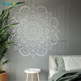 Mandala Sticker Decal Sacred Geometry Wall Art Home Living Studio Meditation Wall Decor Yoga Gift Waterproof BA739-1 201201258Y