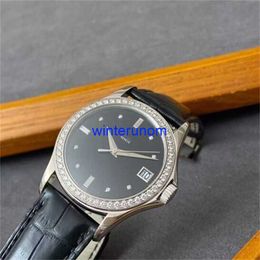 Mechanical Watches Pateksphilipes Watches Men's Classical Watch Series 37 Mm Automatic Mechanical Watch With Diamond 5108G Black DiscHBDX