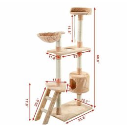 scratchers 60 Inch Kitten Pet House Hammock Cat Tree Tower Condo Scratcher qylDZJ bdenet2957