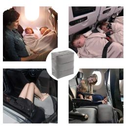 Lighters Pvc Iatable Travel Pillow Foot Rest Pillow Kids Aeroplane Bed Car Bus Adjustable Height Adult Flight Sleeping Resting Pillow