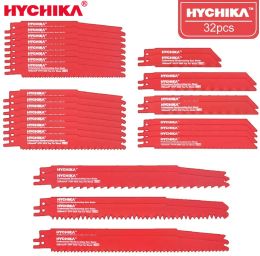 Parts Hychika 32pcs Reciprocating Saw Blade Hhs and Bim Oscillating Saw Blades for Wood Metal