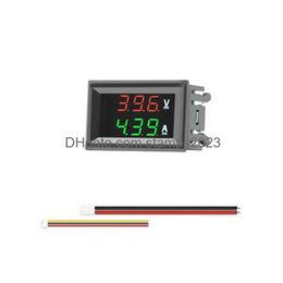 Other Electrical Instruments Wholesale Dc 100V 10A Voltmeter Ammeter Blue Red Led Amp Dual Digital Volt Meter Gauge Drop Delivery Offi Dhqny