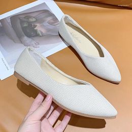 Casual Shoes For Women 2024 Fashion Breathable Women's Flats Mesh Pointed Toe Slip On Loafers Ladies Zapatillas De Mujer