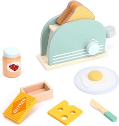 Wooden Simulation Kitchen Toy Set Pretend To Cook Play House Early Education Toy Bread Machine for Kids Christmas Gifts 240229