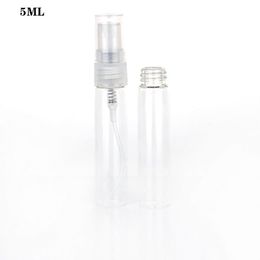 Wholesale 5ml Mini Portable Empty Transparent Glass Sample Perfume Spray Bottle For Travel Packaing