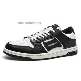 Grey Amirshoe Bone Designer Same Sneaker Shoes Chunky Top Low 2024 Black White Shoe Fashion Brand Mi Mens High Skel Top Casual Sports Board Men Women FTIA