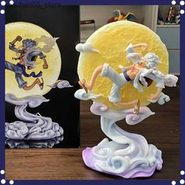 Action Toy Figures One Piece Animation Character Moon Fairy Nika Monkey D Action Character Statue Model Doll Series Christmas Toy Gift 29cm Q240313