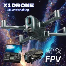 Drones X1 Drone With GPS Brushless Drone 360 Obstacle Avoidance Folding Quadcopter 4K HD Dual camera 5G Image Transmission RC Toys 24313