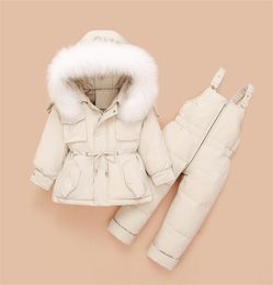 Snowsuit Children039s Winter Overalls for Girl 30 Degrees Kids Clothing Set Baby Duck Down Jacket Jumpsuit Toddler Parka Coa9184256