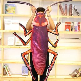 Dolls Creative Simulation Cockroach Cushions 3D Printing Plush Toy Insect Pillow Cushion For Children Birthday Gift