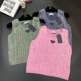 Women's Designer Pullover Women's Sweater Fried Dough Twists Knitted Sweater Vest Designer Sweater Summer Party Women's Knitted Shirt Sexy Top