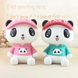 Boxes Cute Cartoon Panda Piggy Bank Large Dropresistant Paper Coin Saving Money Box Panda for Adult Children Birthday Gift Home Decor