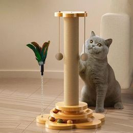 Cats Accessories Scratcher Scrapers Tower Scratch Tree Scratching Post Tower House Shelves Playground Things For Cat Pole Home 240227