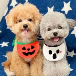 Dog Apparel Pet Neckerchief Saliva Towel Cute Bear Halloween Knitting Triangle Scarf Cat Collar Accessories239c