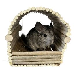 Cages Flexible Wood Hideout Detachable Rabbit Teeth Grinding Hideout Rabbit Hideout Bunny House For Chinchilla Guinea Pig Hamster