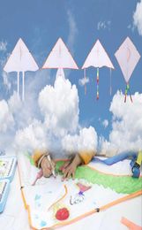 Kite Accessories 4 Style DIY Painting Colourful Flying Foldable Outdoor Beach Kite Children Kids Sport Funny Toys5330252
