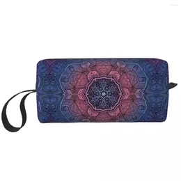 Cosmetic Bags Oriental Mandala Of Spirituality Night Flower Travel Bag Buddhism Toiletry Makeup Organizer Lady Beauty Storage Case