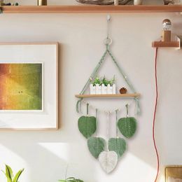 Tapestries Macrame Wall Hanging Tapestry Planter Rack Stand Holder Plant Hanger Shelf For Bedroom Living Room Apartment Dorm Birthday Gift