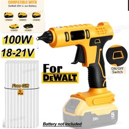 Pistolen Cordless Electric Handheld Hot Glue Gun Repair DIY Tool Hot Melt Welding Hot Air Gun Antiscald Nozzle with 12 Sticks for Dewalt