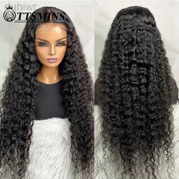 Synthetic Wigs Synthetic Wigs Glueless Wigs Hair PrePlucked Cut 5x5Deep Wave Closure Wigs Deep Curly Lace Front 3 Seconds to Wear for ldd240313