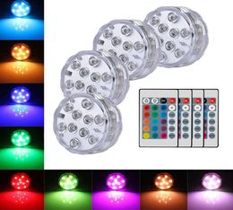 Submersible LED Lights Battery Operated 16 Colour Changing Lamp with Suction Cups Magnets for Pool Pond Aquarium Bathtub Shower Dec3323872