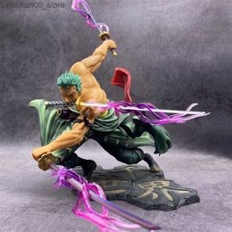 Action Toy Figures Hot One Piece 10cm animated character GK Roronoa Zoro three piece Sa maximum manga statue action series model childrens toy Q240313
