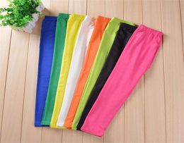 2018 spring children039s pants children039s milk silk leggings girls candy Colour ice silk tight pants pants children039s 8614553