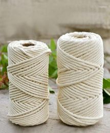 Yarn 46mm 50M Beige Cotton ed Braided Cord Rope Craft Durable Macrame String DIY Handmade Home Decorative Textile Accessorie1053778