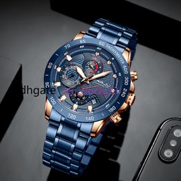 CRRJU New Men Watch Fashion Sport Waterproof Chronograph Male Satianless Steel Wristwatch Relogio Masculino watch