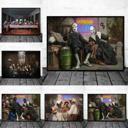 Calligraphy Vintage Canvas Painting Posters Masked Artist Criss Bellini Print Art Works For Home Wall Living Room Decoration Picture Cuadros